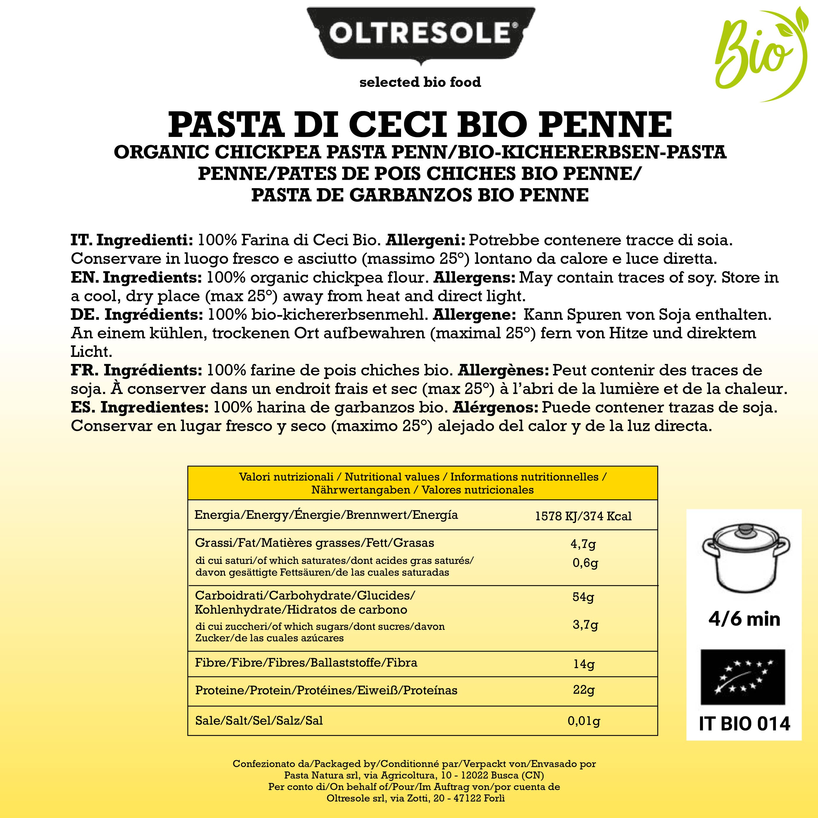 PASTA DI CECI BIO PENNE 350 g