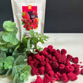 Lamponi liofilizzati: confezioni da 20g e 40g: 250 ml/20 g