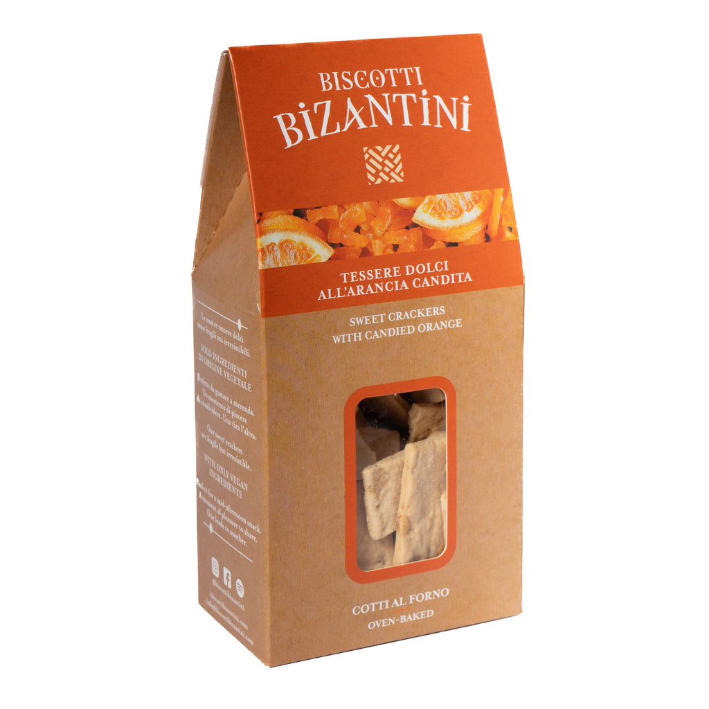 Biscotti dolci all'arancia candita vegani e biologici: 180g