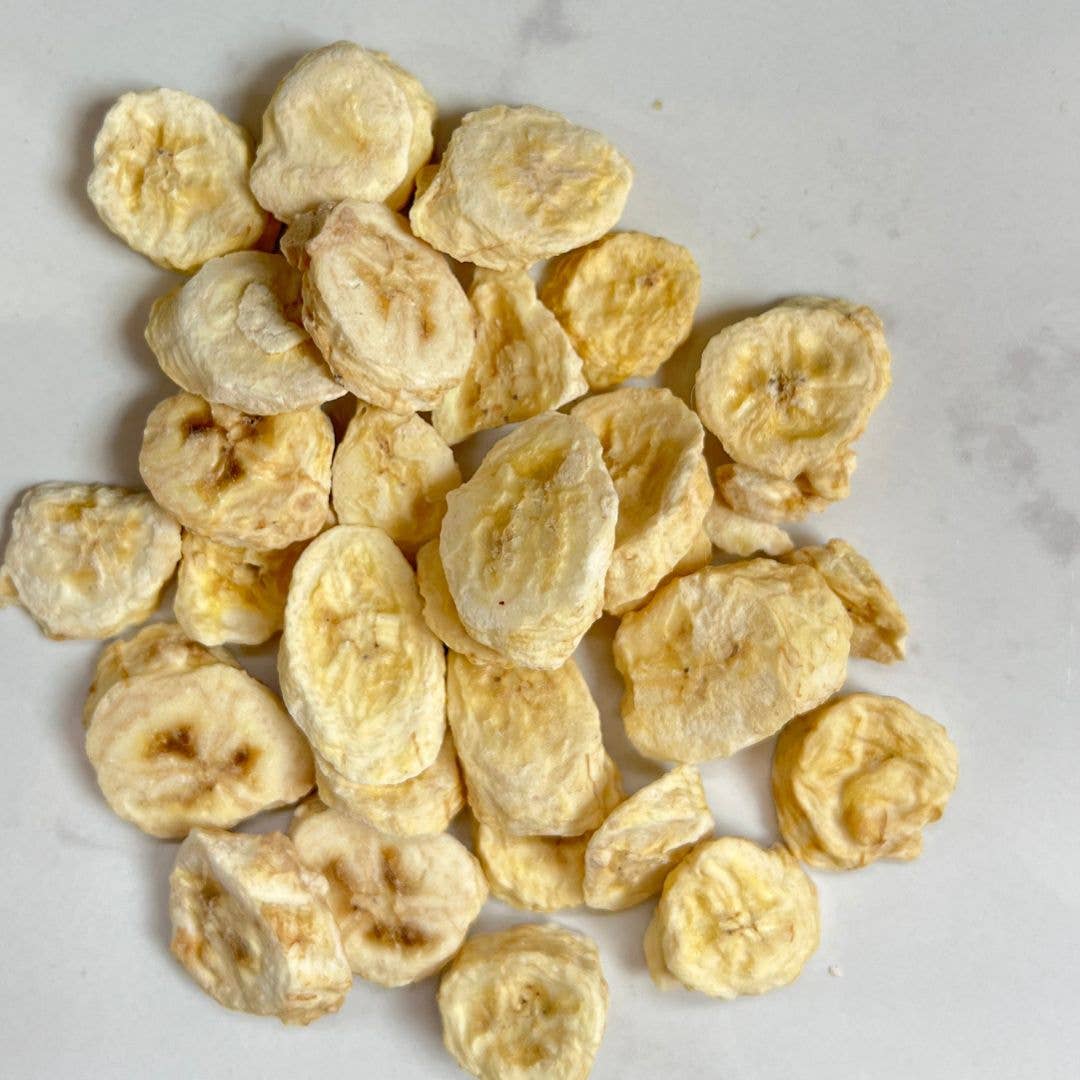 Banane liofilizzate: 25 g in confezioni da 50 g: 250 ml/25 g