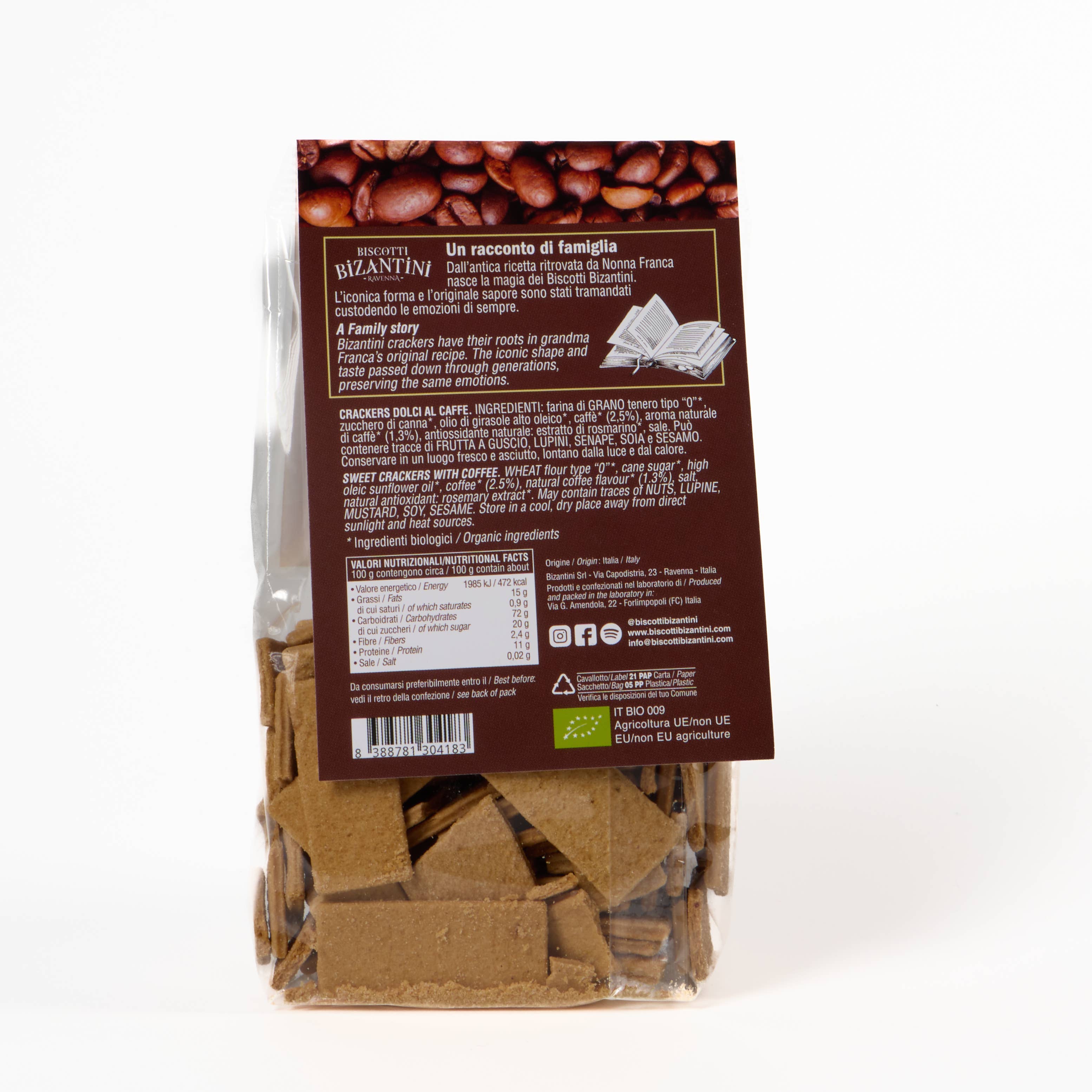 Biscotti dolci al caffè vegani e biologici: 180g