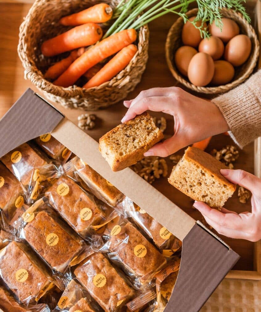Torta di carote senza glutine e senza lattosio (30 pezzi)