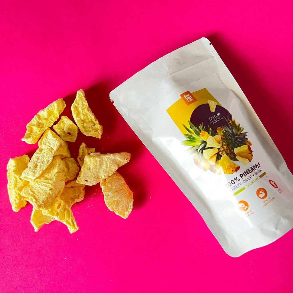 Ananas liofilizzato: confezioni da 25 g e 50 g: 250 ml/25 g