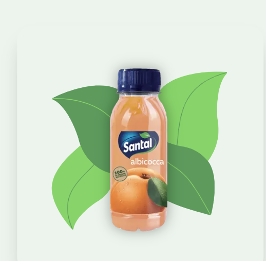 SUCCO DI FRUTTA SANTAL,100%FRUTTA GUSTO ALBICOCCA 250ML