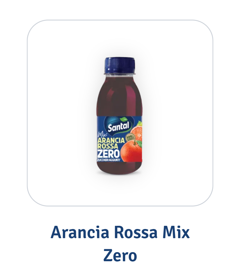 SUCCO DI FRUTTA SANTAL ZERO CAL,arancia rossa
