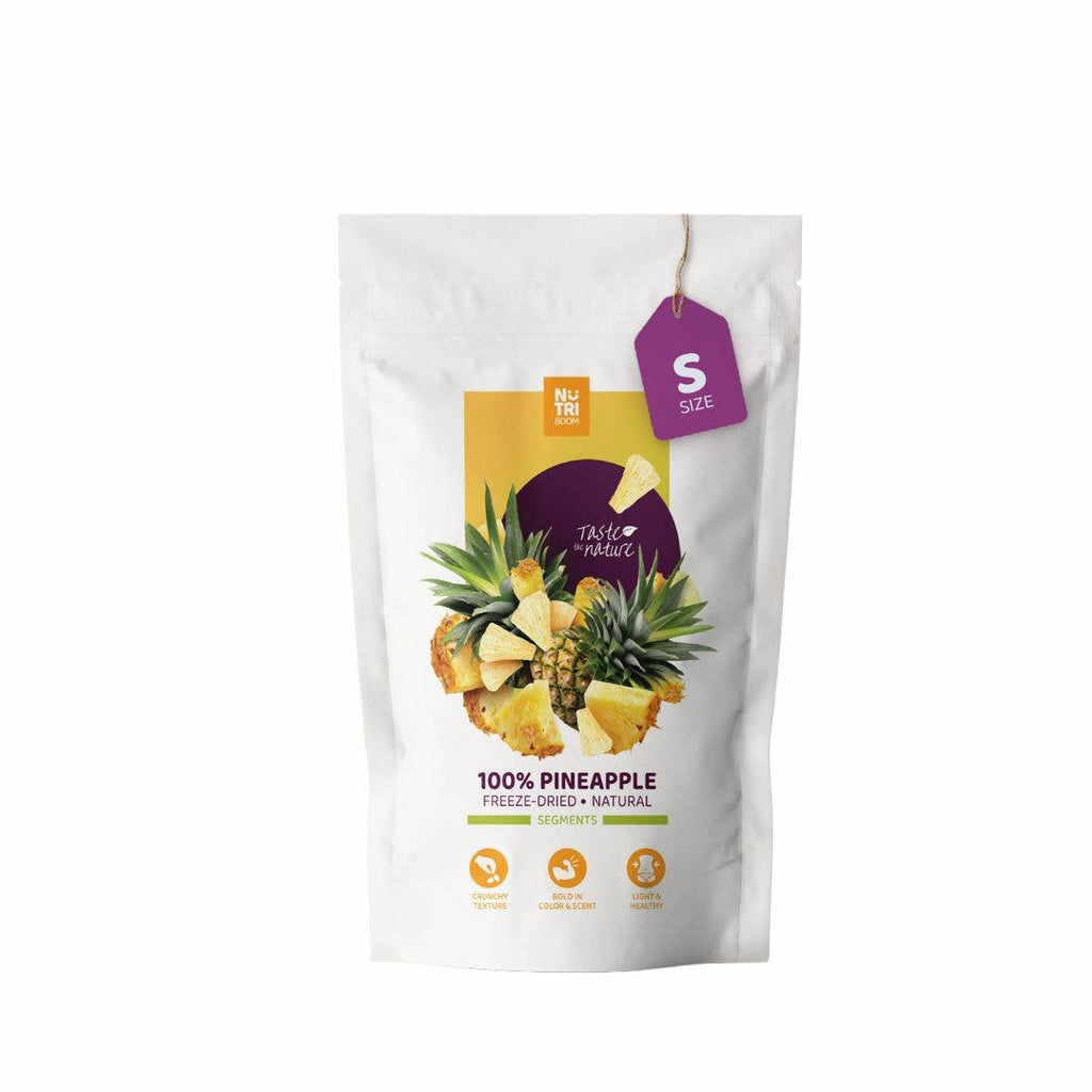 Ananas liofilizzato: confezioni da 25 g e 50 g: 250 ml/25 g