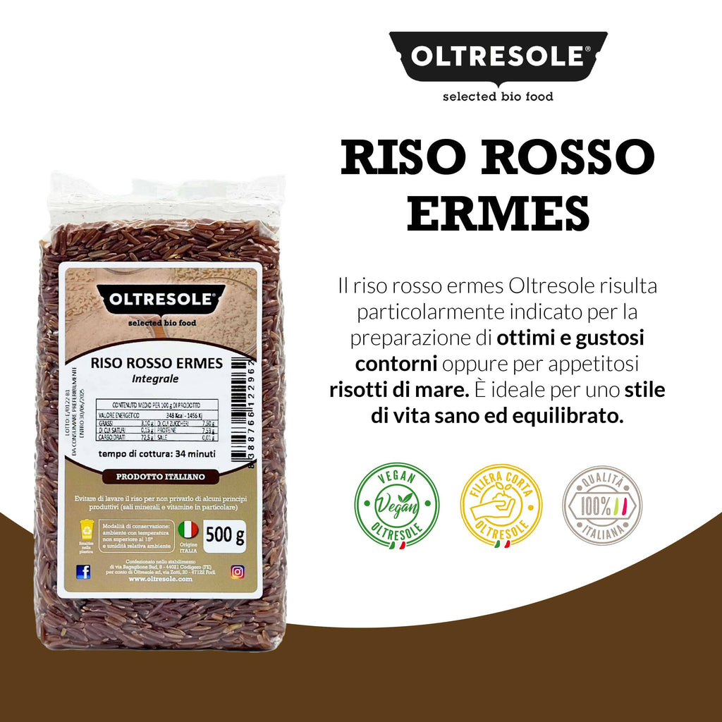 RISO ERMES INTEGRALE (ROSSO) 500 g