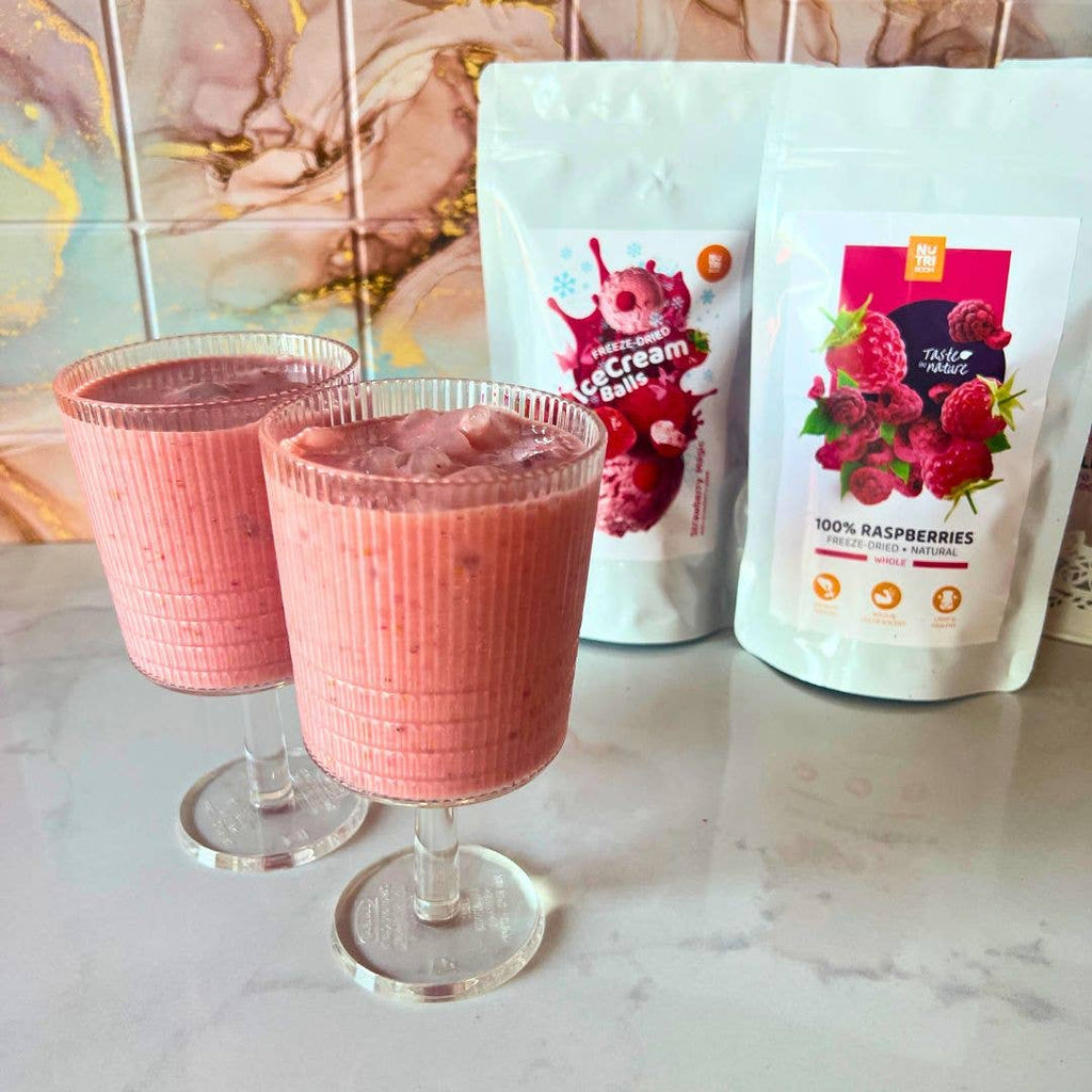 Lamponi liofilizzati: confezioni da 20g e 40g: 250 ml/20 g