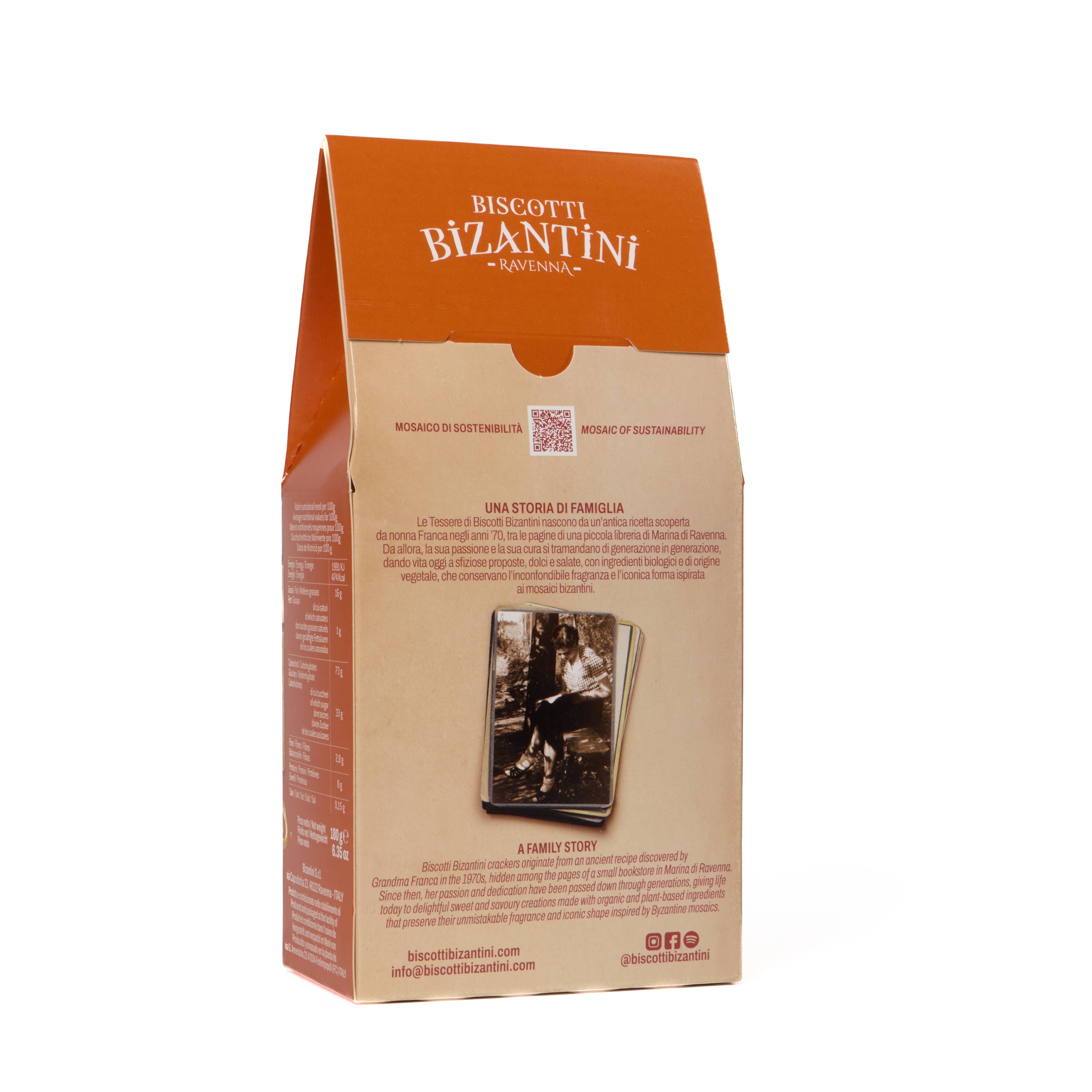 Biscotti dolci all'arancia candita vegani e biologici: 180g