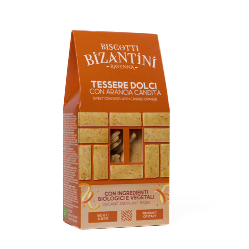 Biscotti dolci all'arancia candita vegani e biologici: 180g